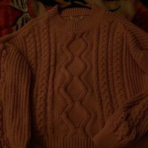 Knitted pink soft sweater